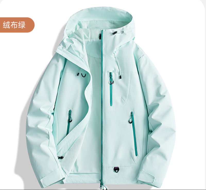 户外冲锋衣女三合一2025新款春秋季运动短款外套登山服男定制LOGO|undefined