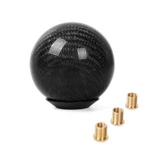 Cross-Border Carbon Fiber Round Gear Shift Knob Automatic Transmission Gear Handle Car Modification Accessories