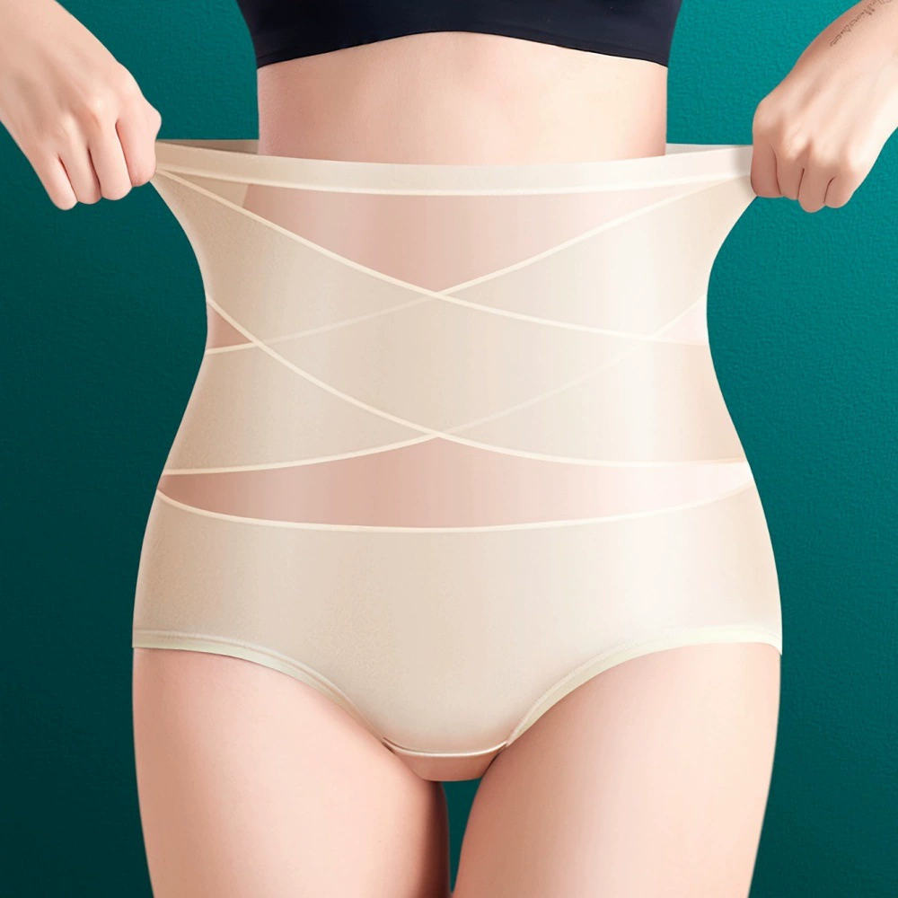 Бесшовные брюки с корсетом и высокой талией для женщин, тонкие дышащие трусики для коррекции фигуры с перекрестной повязкой и подтяжкой бедер, оптовая продажа для внешней торговли.