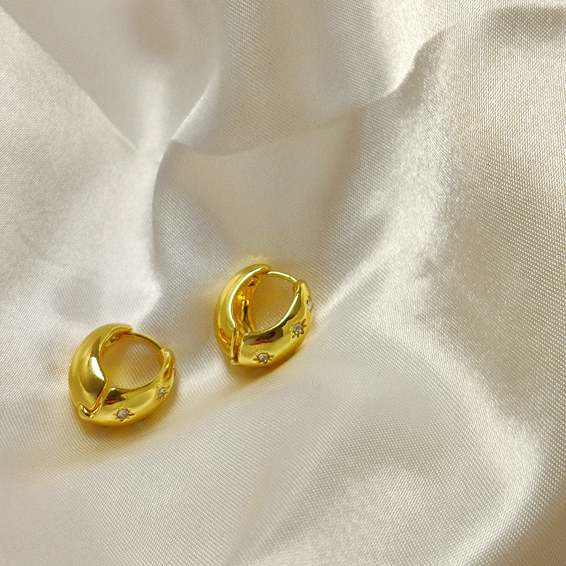 15g Weight Alloy Ear Needle Material Ear Studs Classification 1 Pair Quantity Holiday, Daily, Date Occasion Alloy Material Geometric, Solid Color Pattern Women's Gender Plating Design Vintage Style Style 1 Pair Vintage Style Geometric Solid Color Plating Alloy Ear Studs 21