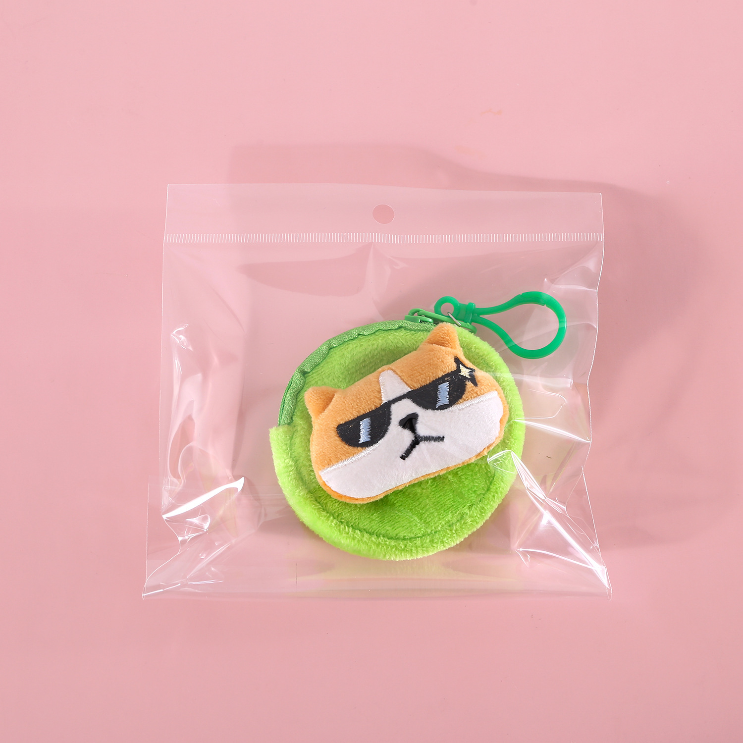 Perro de salida de dibujos animados merienda bolsa de mierda peluche Shiba inu Corgi lindo bolsa pequeña bolsa de almacenamiento llavero