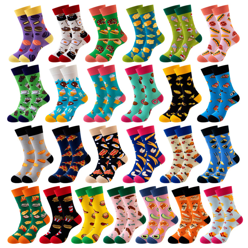 2025 New Original Food-Themed Trendy Mid-Calf Socks for Women, Exclusively Available on Amazon for Cross-Border Sales, Featuring Fun and Novel Fashion Socks 2025 New Original Food-Themed Trendy Mid-Calf Socks for Women, Exclusively Available on Amazon for Cross-Border Sales, Featuring Fun and Novel Fashion Socks