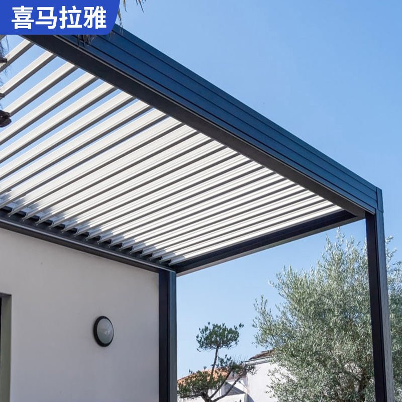Louver aleación de aluminio eléctrica pabellón al aire libre simple pabellón jardín aleación de aluminio al aire libre Villa patio pabellón