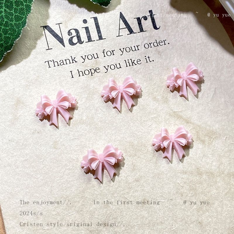 작은 꽃 리본 라이트 핑크