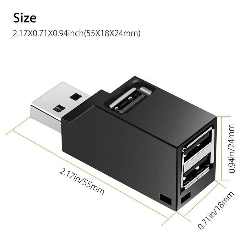 Direct Plug Portable Multi-Interface Hub Splitter Usb3.0 High-Speed Hub 3-Port Expansion Hub1 to 3