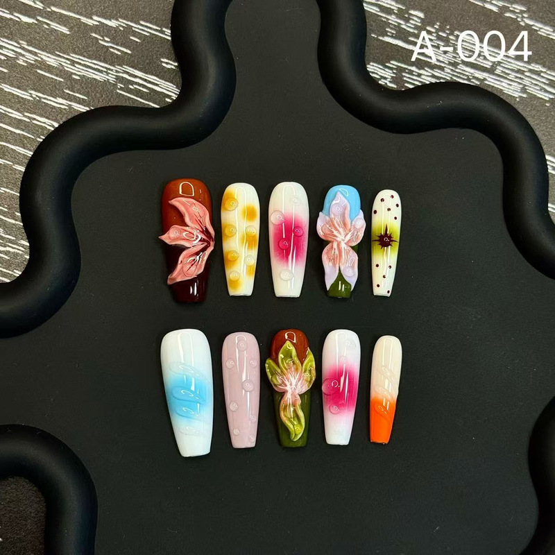 【Namo】Cross-Border Foreign Trade Nail Art European and American Style Exaggerated Niche Abstract Heavy Carving Handmade Wearable Nails 【Namo】Cross-Border Foreign Trade Nail Art European and American Style Exaggerated Niche Abstract Heavy Carving Handmade Wearable Nails