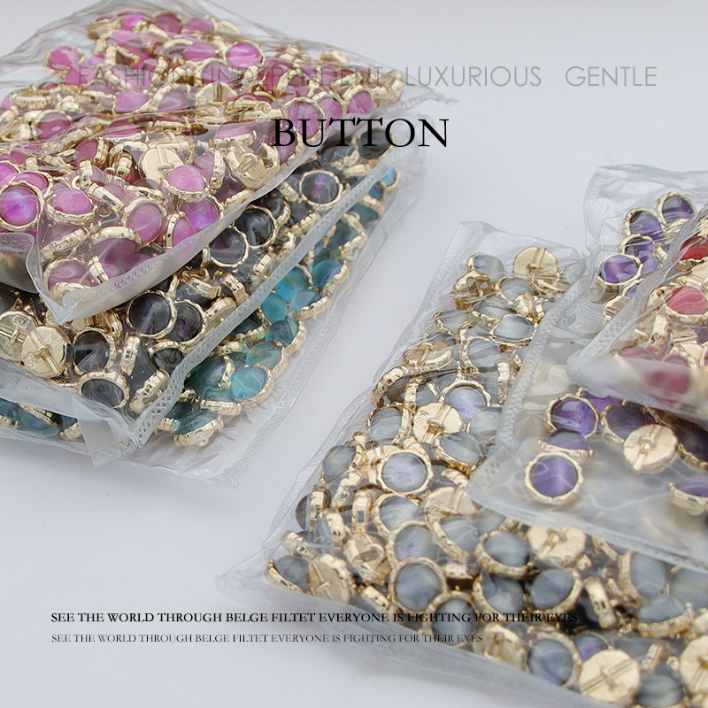 Youduo Starry Sky metal shirt button women's top dress knitted cardigan button cheongsam button clothing buckle