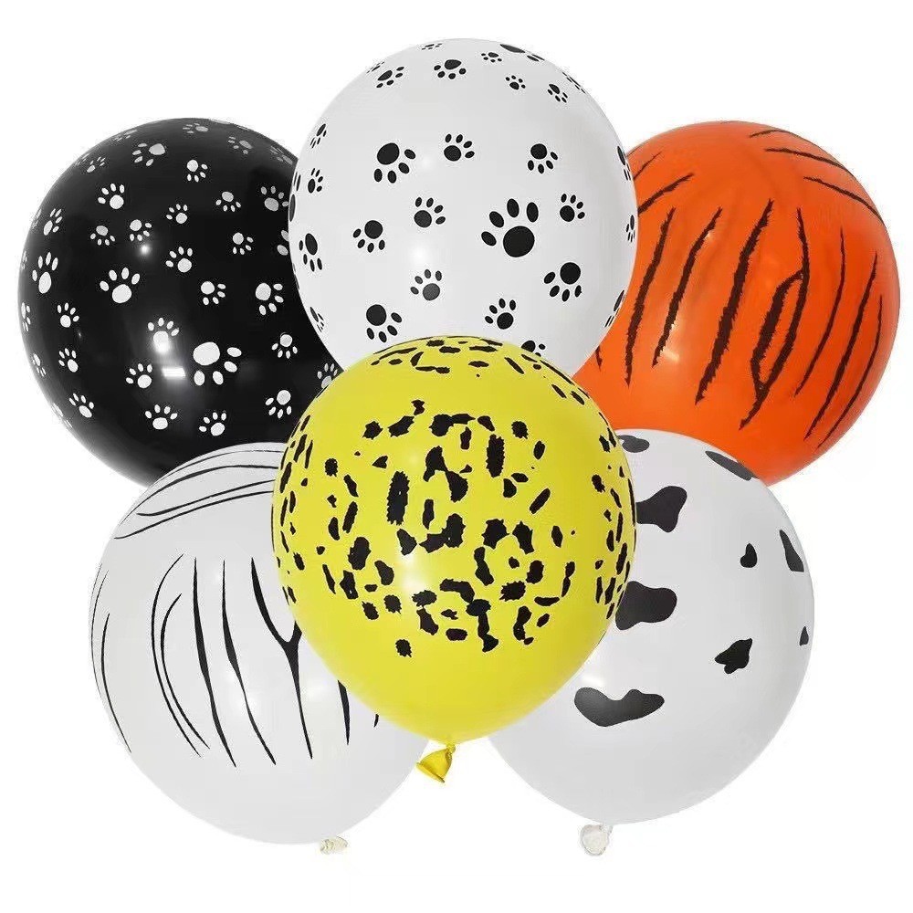Globos Personalizados de 12 Pulgadas con Diseño de Lunares, Globos de Animales, Globos de Vaca, Decoración para Salón de Bodas, Decoración para Fiestas, Propuesta de Matrimonio con Lunares, Hojas, Flores Completas.