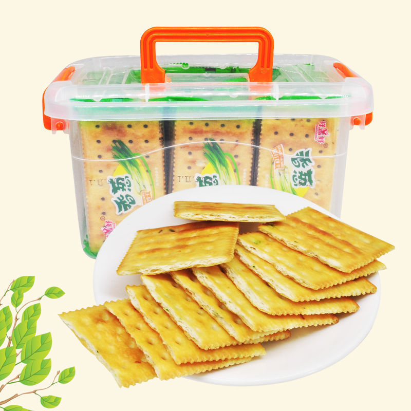 Buy a Pound of 2.5kg Chive Soda Crackers, Savory Sugar-Free Whole Box Snacks Wholesale, Half a Pound of Chive Flavored Crackers Factory Buy a Pound of 2.5kg Chive Soda Crackers, Savory Sugar-Free Whole Box Snacks Wholesale, Half a Pound of Chive Flavored Crackers Factory