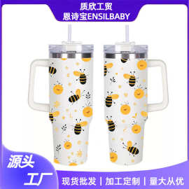 亚马逊现货1代40oz手柄汽车杯车载杯保温杯uv来图