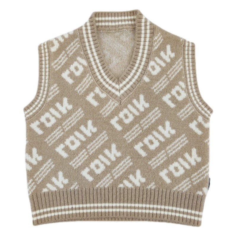 Детский вязаный жилет Amazon, популярный оптовый британский стиль для мальчиков и девочек, детский жилет, свитер, жилет