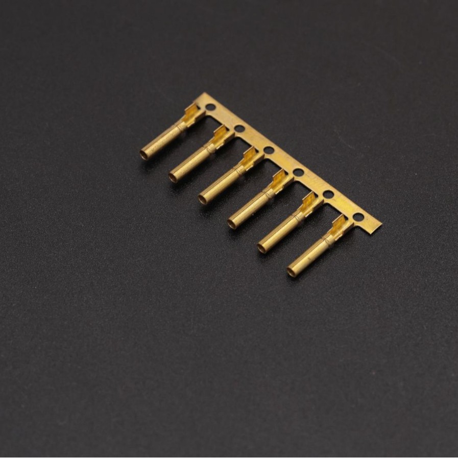 现货1.5防水插头连续端子 公母对接1.5铜管短款铜针插针 铜管接线