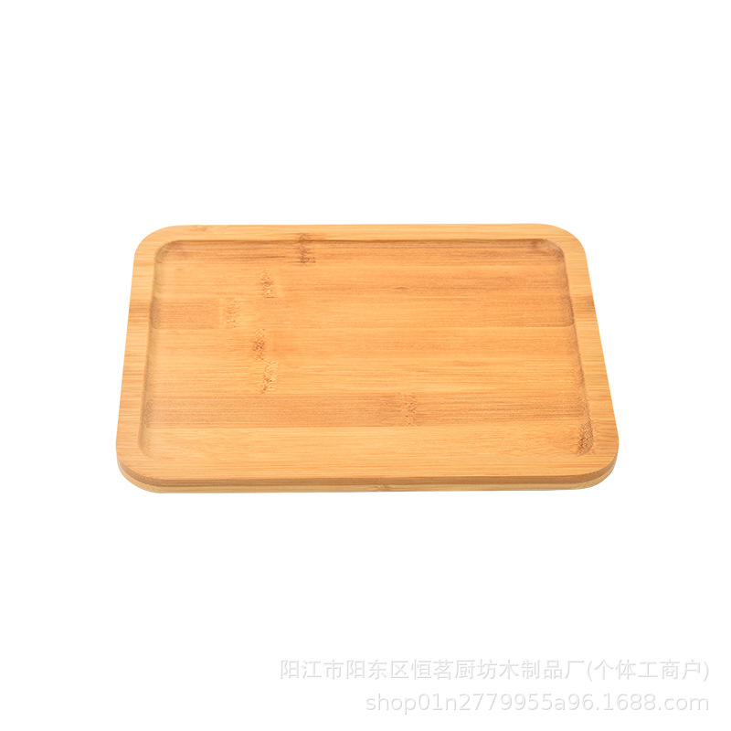 Bandejas de bambú rectangulares y redondas de estilo japonés para el hogar, bandejas para comida, bandejas para barbacoa de restaurante, bandejas de madera maciza, juegos de té comerciales.
