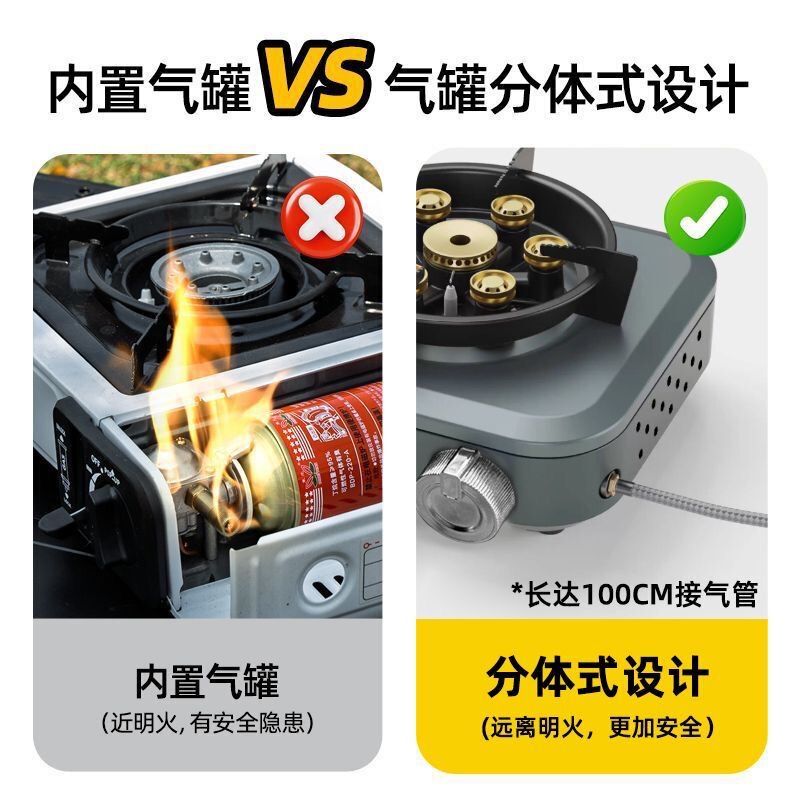 户外便携分离式煮茶炉燃气炉露营炊具新炉具猛火分体式7星卡式炉|undefined