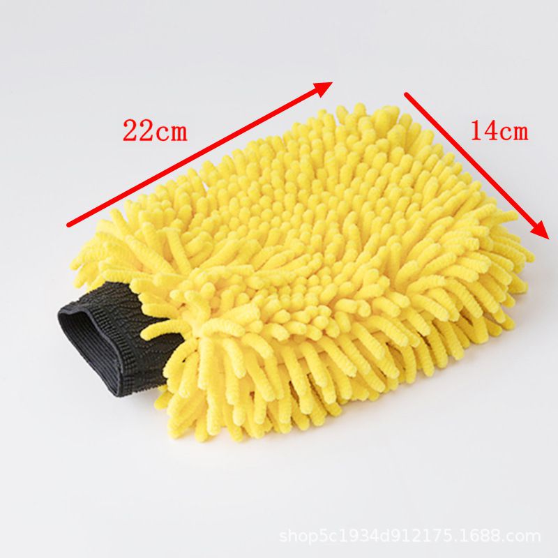 105g Large Size with Lining Encryption Thickened Chenille Fiber Car Wash Care Cleaning Sponge Car Wash Gloves