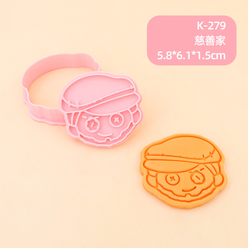 Juego de Moldes para Galletas 3D Personajes de Anime de Plástico para Repostería image 50