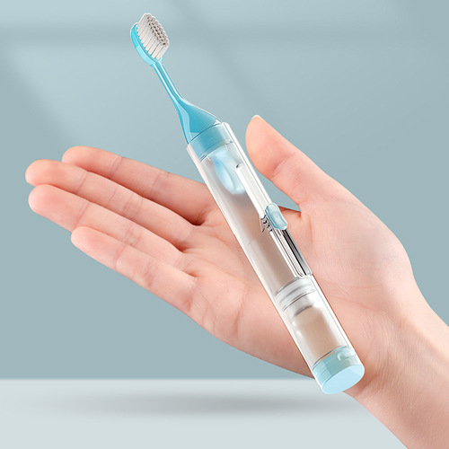 ETRAVEL/Etravel Portable Folding Toothbrush Travel Toothbrush Set Orthodontic Toothbrush Soft-bristled Toothpaste Oral Gift