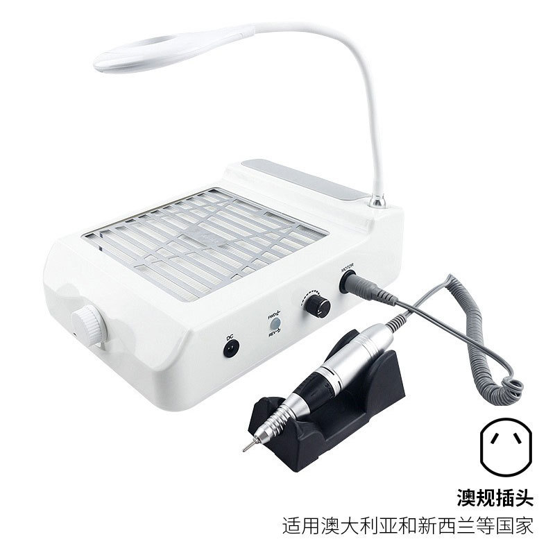 Máquina de belleza de uñas Cuatro en Uno máquina de molienda integrada aspiradora con filtro de extracción de almohada de mano colector de polvo de uñas transfronterizo