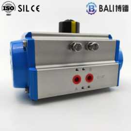 AT系列阀门气动执行器角行程气动头球阀蝶阀双作用单作用实物拍摄