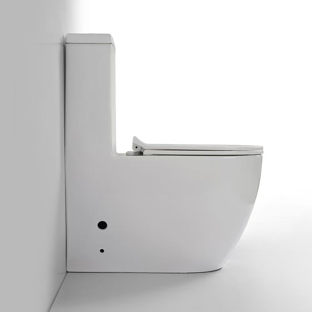 Fabricantes especializados en venta al por mayor directa redonda australiana directamente empujado tipo integrado inodoro inodoro inodoro comercio exterior fila horizontal