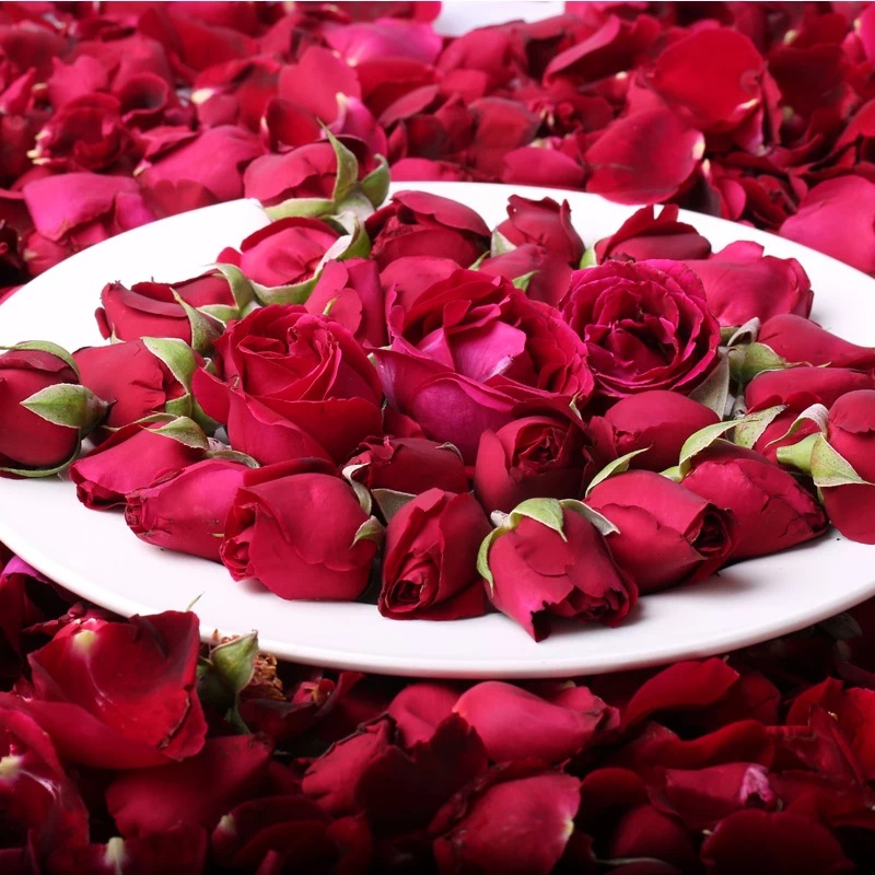 Mo Hong Rose Bud Tea Dried Yunnan Rosa Rugosa Flower Crowns Freeze Dried Edible Herbal Floral Tea 30g Jar specifications