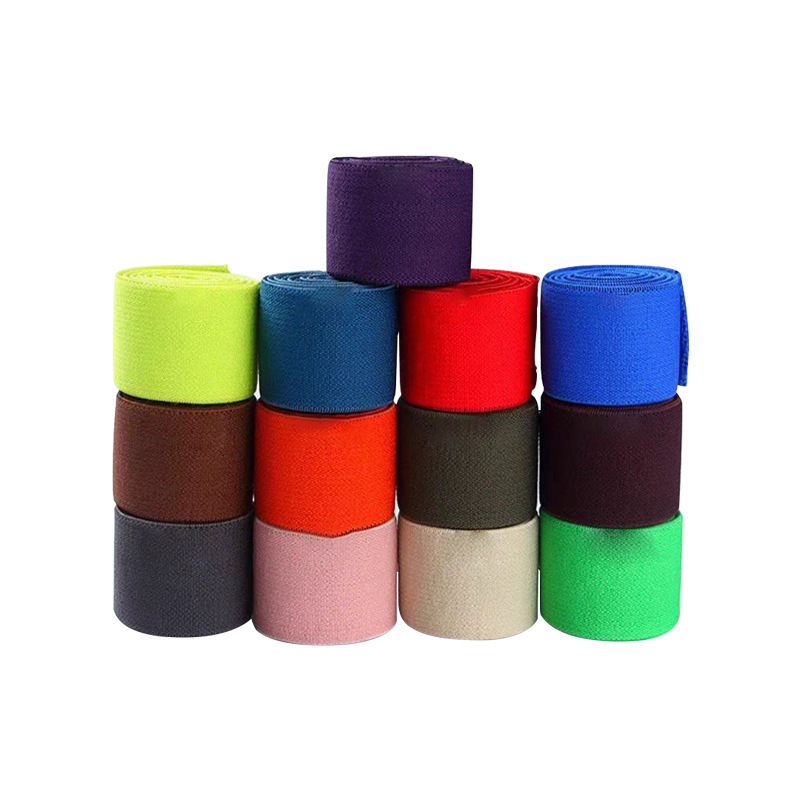 2 - 10cm de color elástico de nylon twill yoga cinturón de cinturón de cinta negro y blanco engrosado cinta elástica de nylon