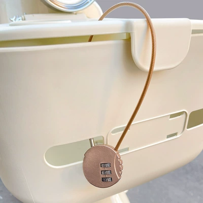 Suitable for Aima Yadi Electric — Helmet lock - brown-combination-lock