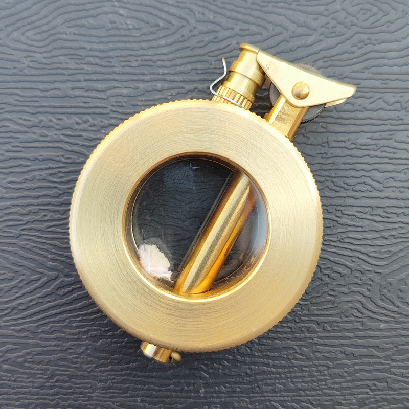 Zorro Z691 Pure Copper Handmade Kerosene Lighter Brass Seiko Pocket Type Transparent Visible Oil Tank Disassembly
