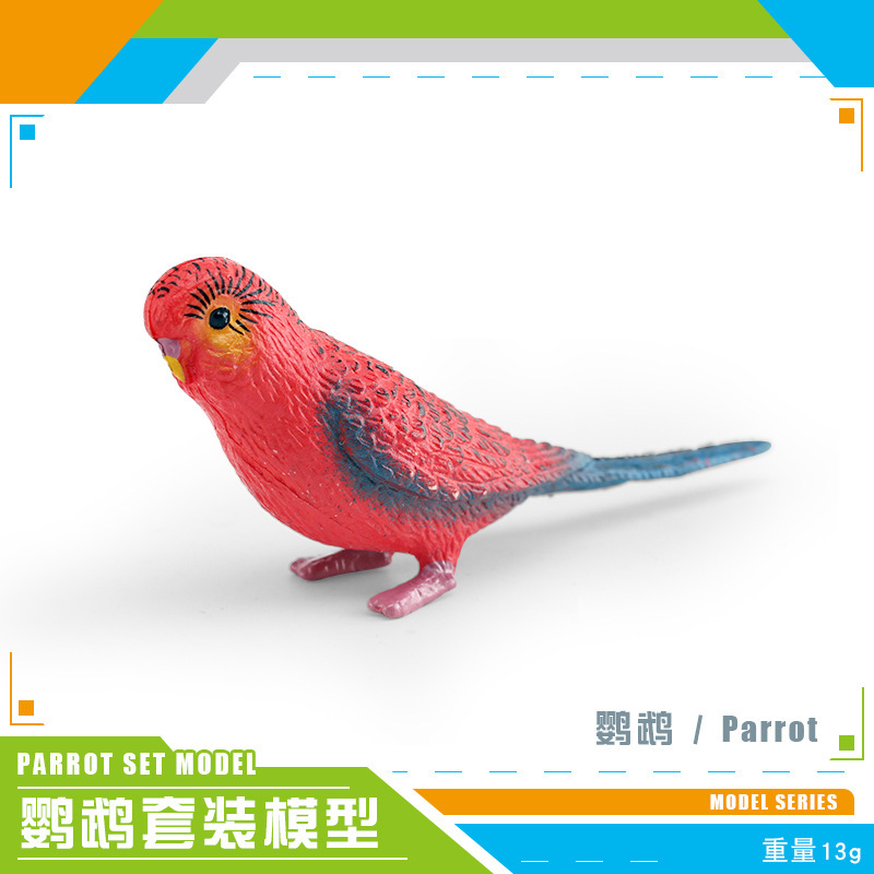 Exportación transfronteriza de simulación de pájaros modelo de papagaios peonía papaio de escritorio decoración estática juguetes