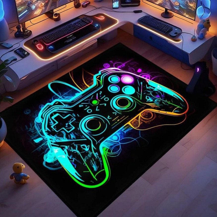 Transfronterizo Amazon 3D máquina de juego de colores alfombra e-sports SALA DE VIDEOJUEGOS manejar alfombra completa en stock al por mayor