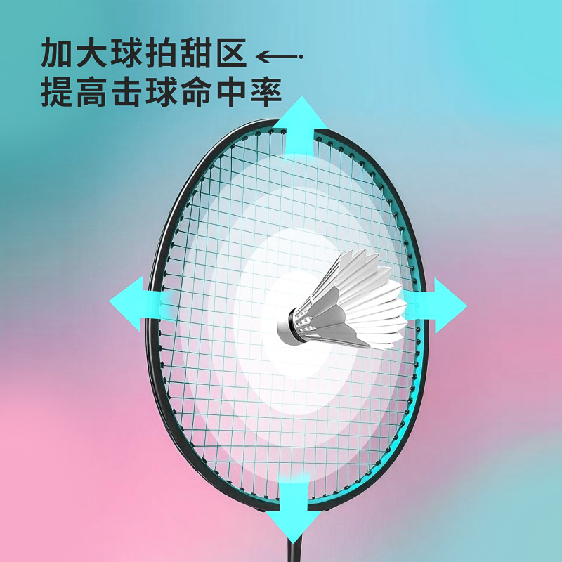 羽毛球拍碳素复合双拍正品旗舰店专业级双拍4U高颜值耐打套装|undefined