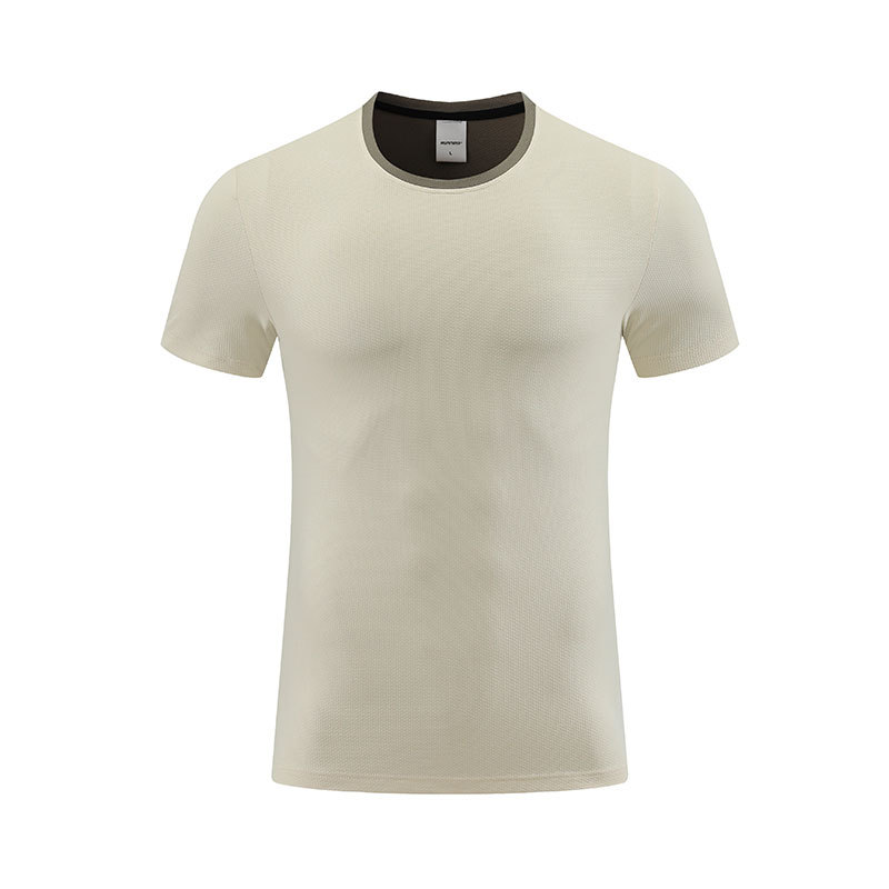 Casual contra el color de protección solar camiseta deportiva de mangas cortas ropa antibacteriana absorción de humedad y sudor al aire libre correr ropa de secado rápido para hombres