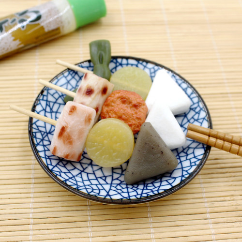 Simulation mini Oden skewers Malatang model DIY decorative shooting props children's play house toys