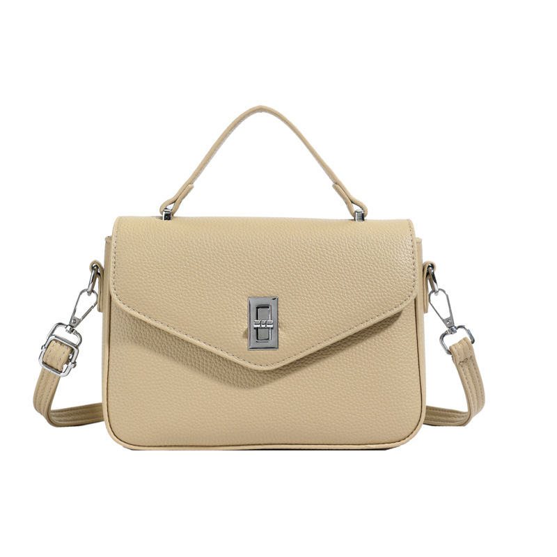 Bolso de moda coreano 2025 primavera y verano nuevo bolso femenino casual con patrón de lichi bolso de hombro simple bolso de mensajero de viaje