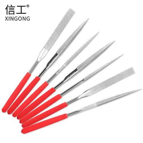 Diamond file 80 mesh 600 mesh assorted small file flat square triangle round emery file