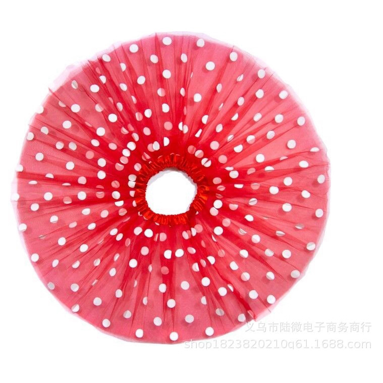 儿童圆点tutu裙公主胶印裙三层6片半身裙网纱裙tutu网纱半身