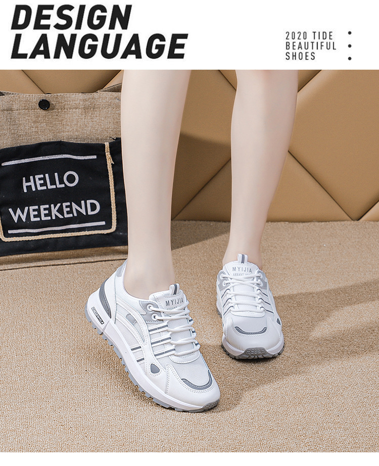 Women's Lady Tennis Shoes Leather Shoes Athletic Shoes Sneakers Mesh Durable Easy To Clean Lightweight Footgear_voghion.com