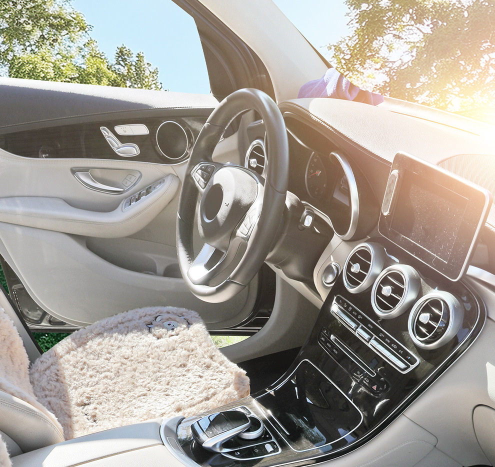Lamb's Wool Car Seat Cushion Universal Embroidered Three-Piece Set Winter Warm Car Interior Supplies Lamb's Wool Seat Cushion Universal
