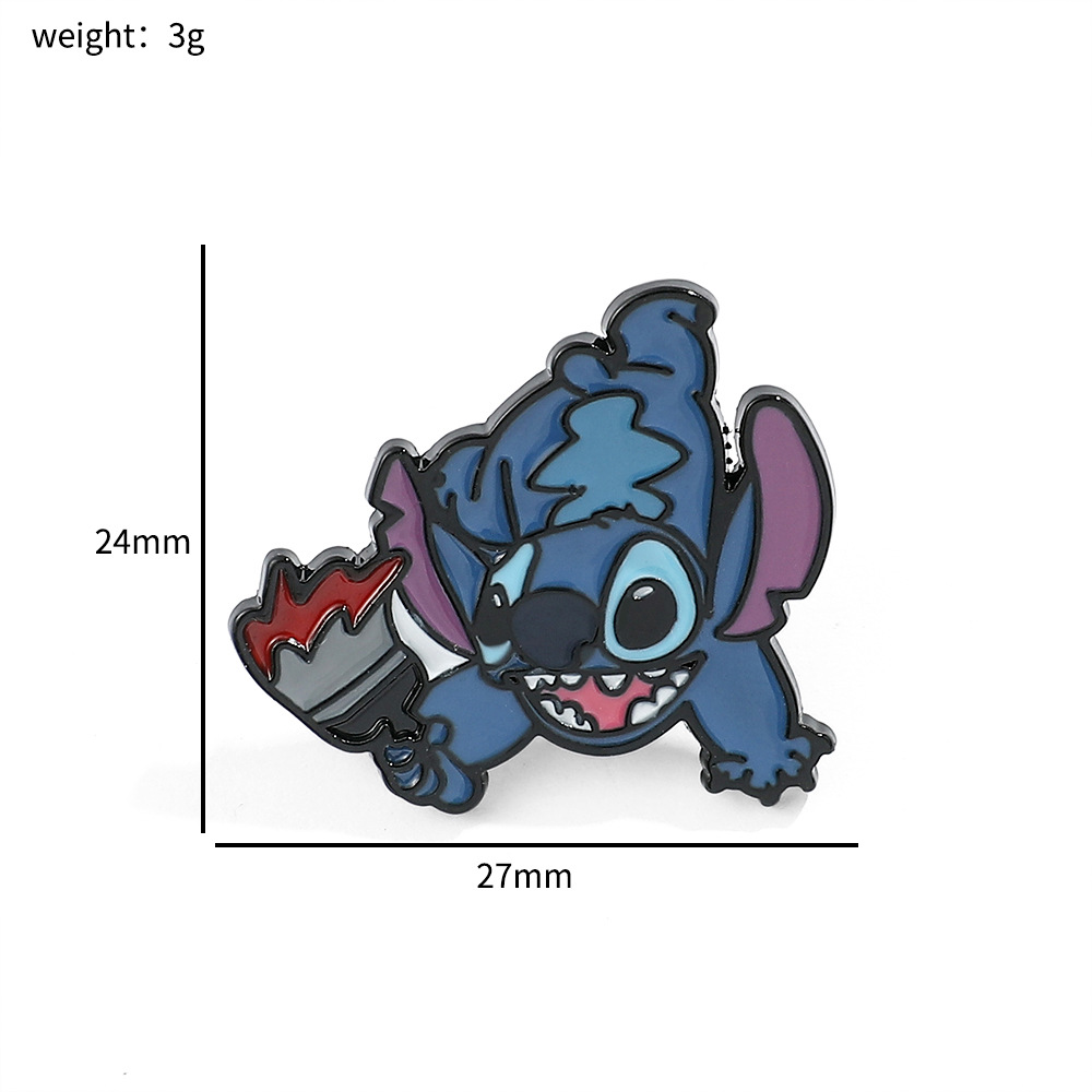 100 Insignias Metálicas Clásicas de Stitch, Broche de Aleación de Star Wars, Stitch, Maestro Yoda, Venta al por Mayor