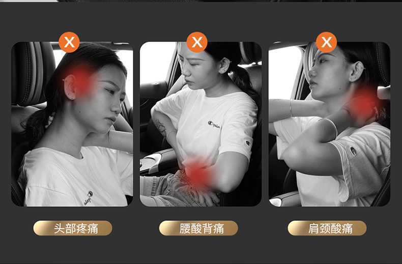 26 types of car headrests and lumbar supports, aviation memory foam neck pillows, ergonomic lumbar support car pillows for cross-border sales