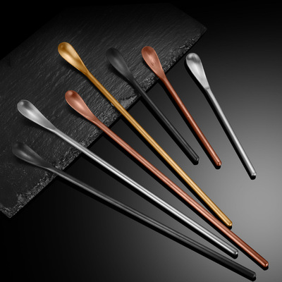 304 Stainless steel ice scoop Long handle Bartending Flavor Spoon Japanese Spices spoon honey coffee Stirring spoon