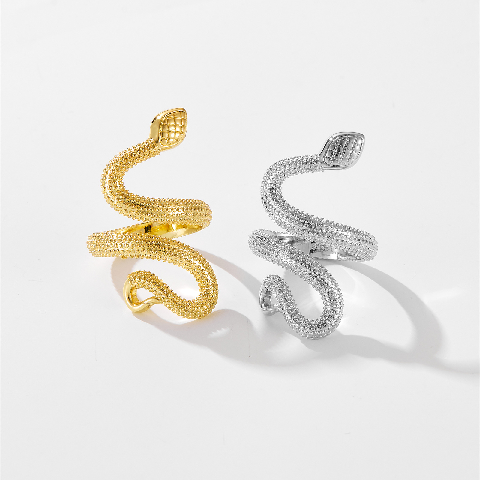 New vintage snake ring niche personality men's opening ring adjustable ring fashion wholesale