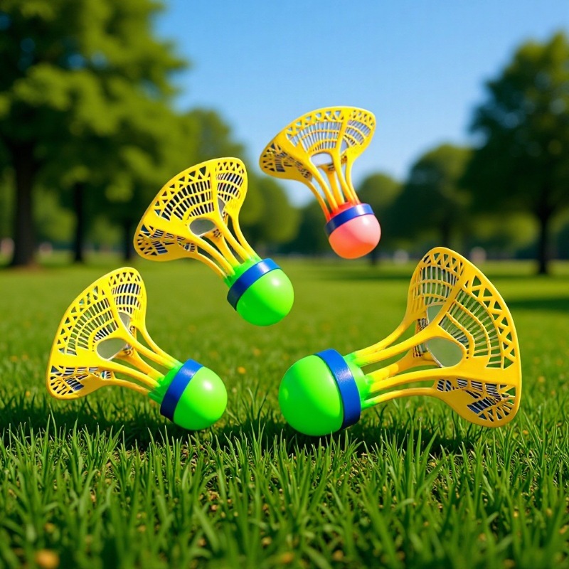 Luminous Badminton Night Outdoor Ball, Durable Plastic Training Ball, Luminous, High Elasticity, Wind Resistance and Good Appearance