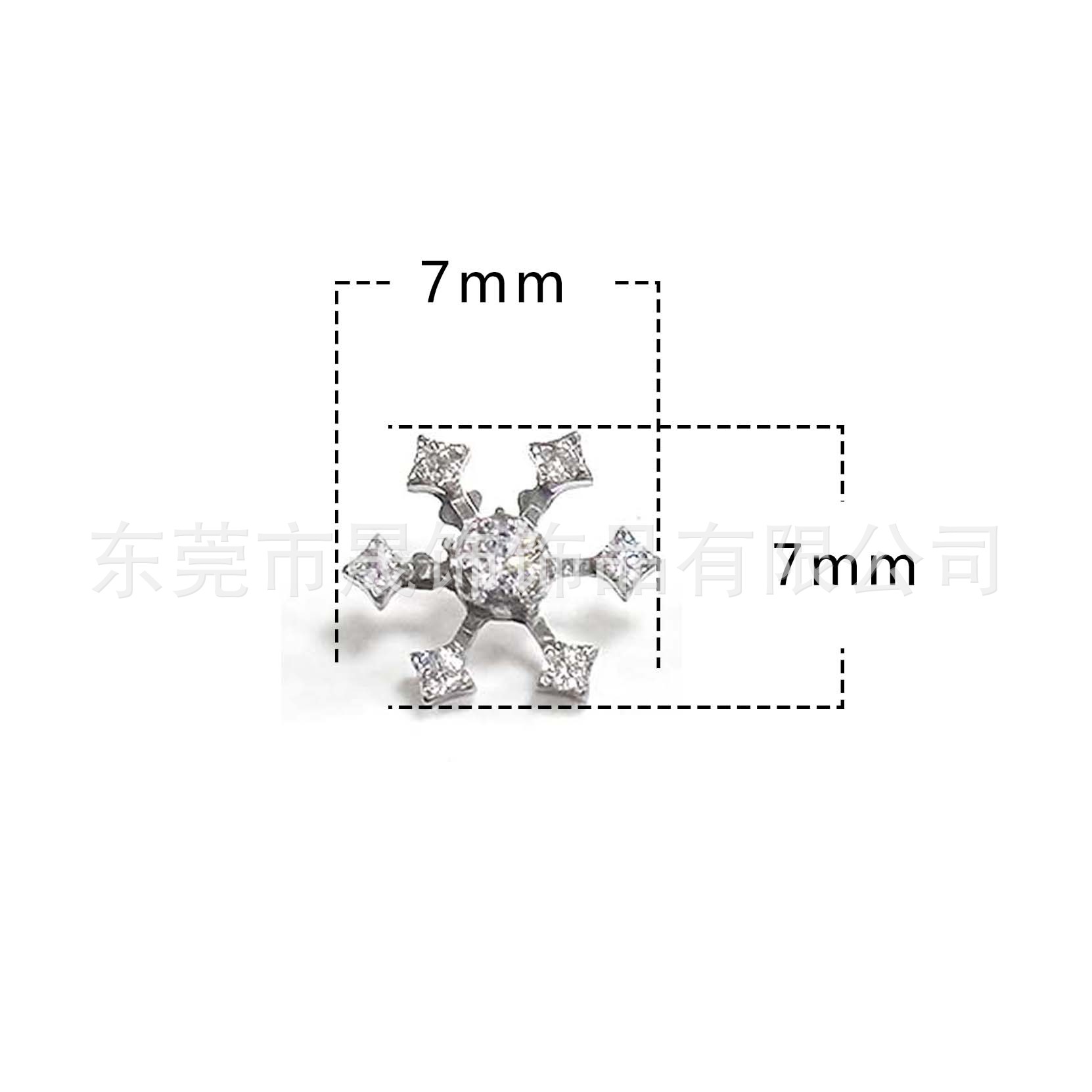 F136 Titanium 雪 Flower Studded 5A Cubic Zirconia Ear Stud Labret Stud G23 Implant Grade Titanium 人体 Piercing Jewelry Helix Cartilage Stud