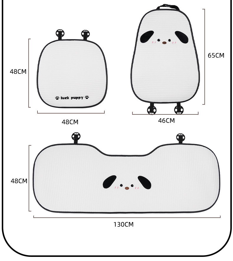 Cute Puppy Car Lumbar Support Ice Silk Breathable and Comfortable Car Seat Cushion Lumbar Pillow Universal Car Lumbar Support for All Seasons