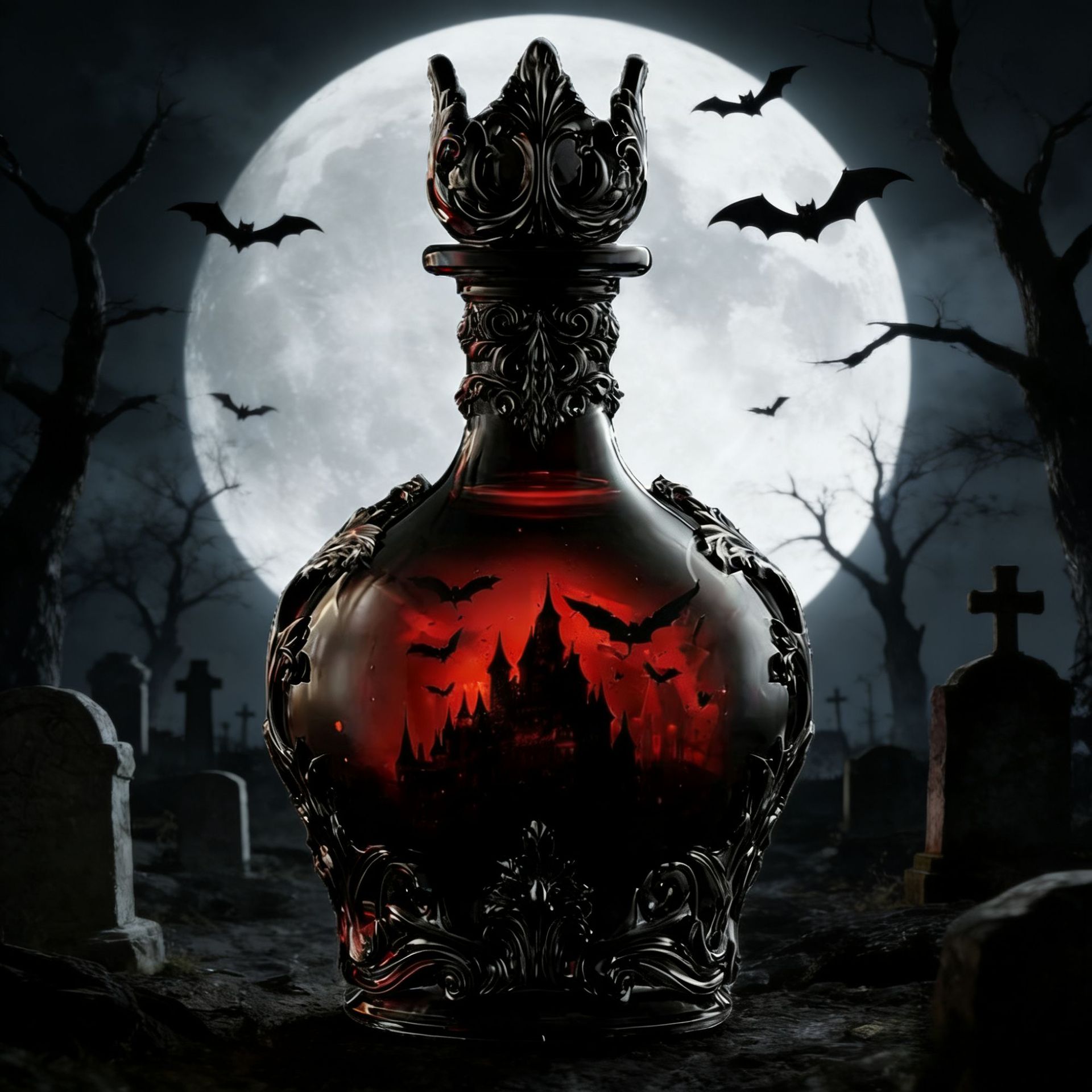Nuevos productos transfronterizos Botella de whisky estilo Pot Poción mágica Botella de whisky estilo Halloween