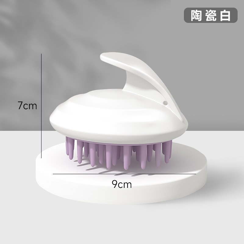 Masaje cepillo de lavado de cabello cepillo suave de lavado de cabello limpio cuero cabelludo cepillo de champú de silicona cepillo de lavado de cabello artefacto cepillo de baño