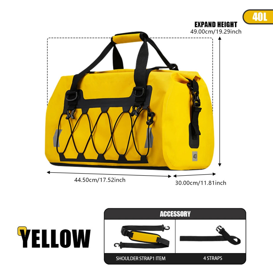 Pvc Anti-Scalding and Waterproof Bag, Large-Capacity Tail Bag, Cycling Backpack, Pannier Bag, Universal Storage Bag for Motorcycles, Motorcycle Rear Seat Bag