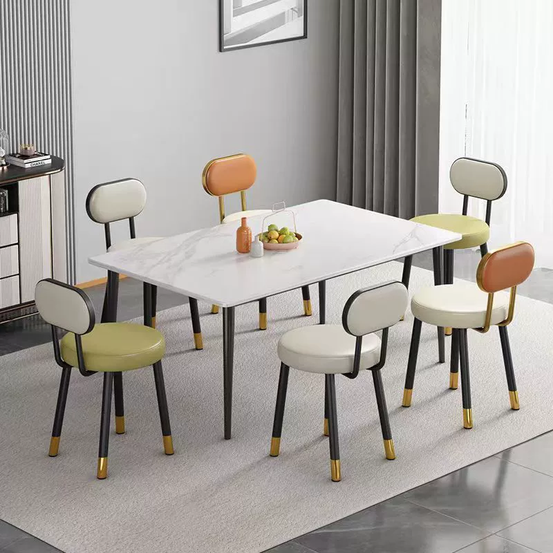 Скандинавский домашний стул для макияжа знаменитостей, современный утолщенный простой туалетный столик для девочек с спинкой, легкий роскошный мягкий обеденный стул