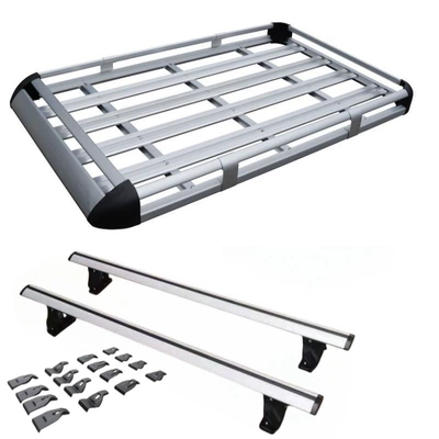Frame, Roof rack - silver-double-layer-16-1m-tiger-claw-crossbar-rope-no-punching-required